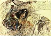 Mikhail Vrubel Six winged Seraph oil painting reproduction